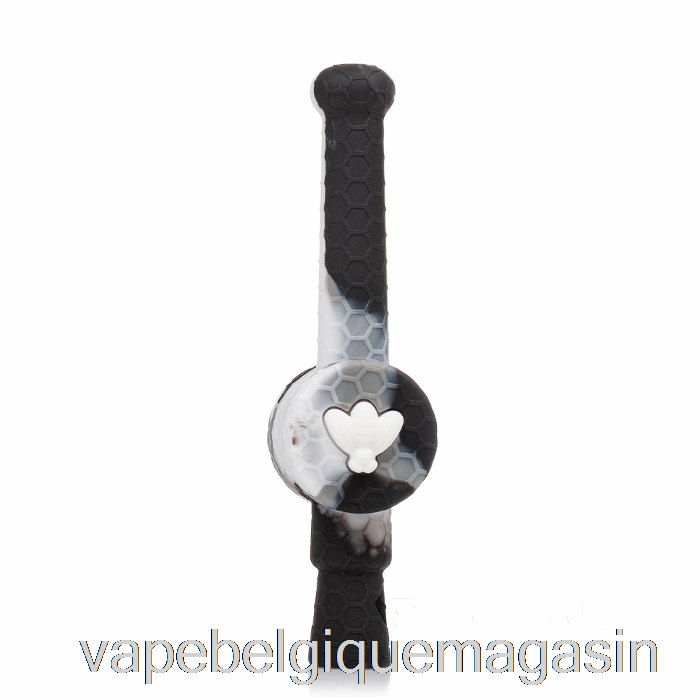 Vape Belgique Stratus Reclaimer Honey Dipper Silicone Dab Paille Marbre Gris (noir/gris/blanc)